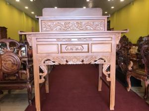 Bàn Thờ Nhị Cấp Căm Xe Mặt Gõ Chạm Rồng 1m54
