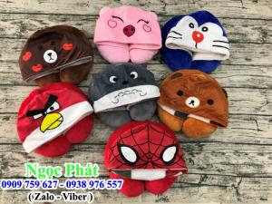 Gối kê cổ có mũ. Gối choàng cổ. Gối chữ C