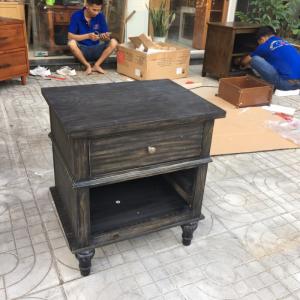 Tủ đầu giường gỗ tràm giả cổ KT:55x42x70 1 ngăn