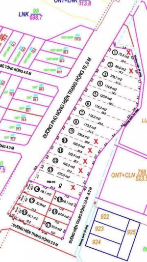 Bán đất mặt tiền đường phú nông, Nha trang