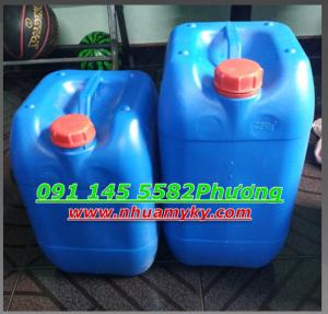 Can nhựa 30 lít vuông xanh, giá can nhựa 25 lít đựng nước xả comfort, can nhựa 20 lít xanh đựng hoá chất