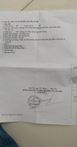 Cần tiền mua nhà mới bán gấp nền thổ cư