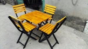 Bàn ghế gổ cafe giá rẻ tại xưởng sản xuất HGH 998