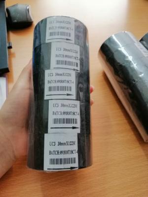 Cuộn mực nhiệt in date, sử dụng cho máy in date, máy đóng date, máy đóng date bán tự động, máy đóng date lắp trên máy đóng gói, máy đóng date HP241 .....