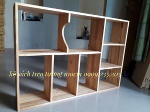 Kệ sách treo tường gỗ giá rẻ ngang 100cm