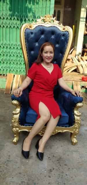 ghế xanh nhung