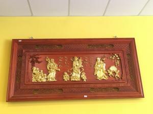 Tranh gỗ giáp vàng