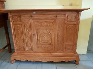Tủ thờ lắp ráp chạm tam đa 1,76m đẹp