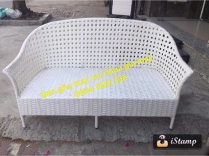 Bộ sofa sân vườn nhựa giả mây tặng kèm nệm chuẩn Âu