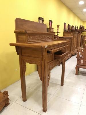 Bàn thờ nhị cấp căm xe mặt gỏ 1m47