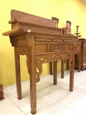 Bàn thờ nhị cấp căm xe mặt gỏ 1m47
