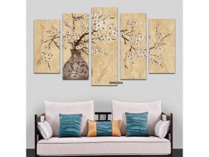 Tranh ghép bộ 5 tấm nghệ thuật kthuoc 150x90