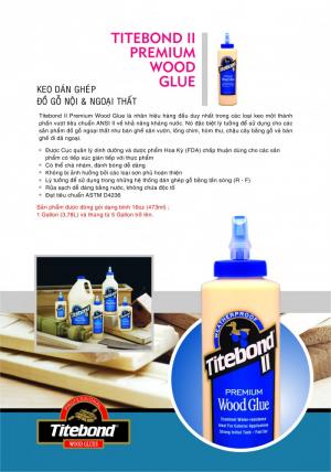 Keo ghép gỗ Titebond II Premium Wood Glue (USA)