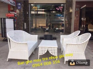 Bàn ghế sân vườn nhựa mây giá rẻ hàng đẹp chỉ có tại Mây tre lục bình