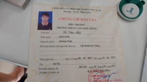 Chứng chỉ sơ cấp nghề - Chứng chỉ vận hành xe nâng