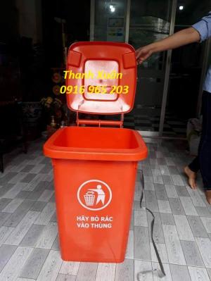 Thùng rác y tế 60 lít, thùng rác màu vàng 60 lít, thùng rác màu đen 60 lít
