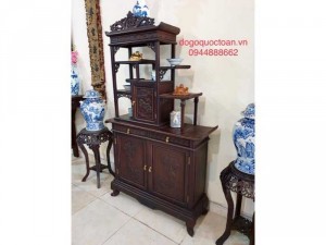 Tủ bày đồ gỗ gụ