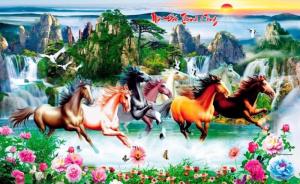 Tranh gạch 3D mã đáo thành công