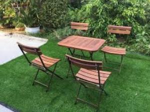 Bàn ghế gổ cafe giá rẻ tại xưởng sản xuất HGH 1064