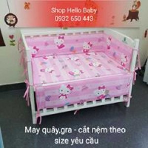 Combo Nệm, Quây, Gra Cao Cấp cho bé.