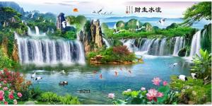 Tranh 3d phong cảnh - gạch tranh 3d ốp tường TY76