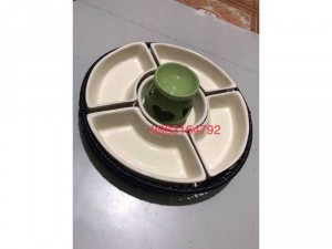 Khay lẩu kem gốm sứ Bát Tràng