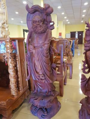 Tượng Đạt Ma Sư Tổ Gỗ Hương Chạm Đẹp, Thần Thái Sống Động. Đồ Gỗ Tân Phú