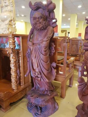 Tượng Đạt Ma Sư Tổ Gỗ Hương Chạm Đẹp, Thần Thái Sống Động. Đồ Gỗ Tân Phú