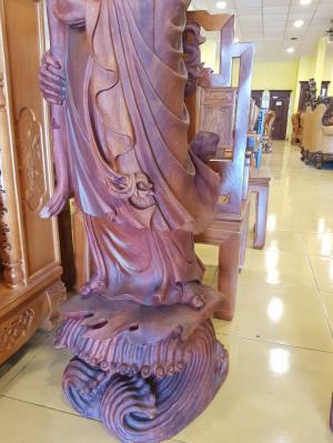 Tượng Đạt Ma Sư Tổ Gỗ Hương Chạm Đẹp, Thần Thái Sống Động. Đồ Gỗ Tân Phú