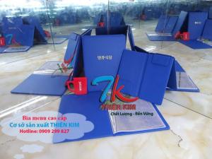 menu lá nhựa bọc da