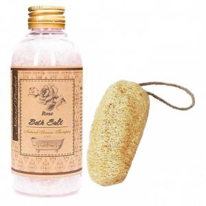 Muối ngâm hoa hồng tặng xơ mướp - Rose Bath Salt (200g)