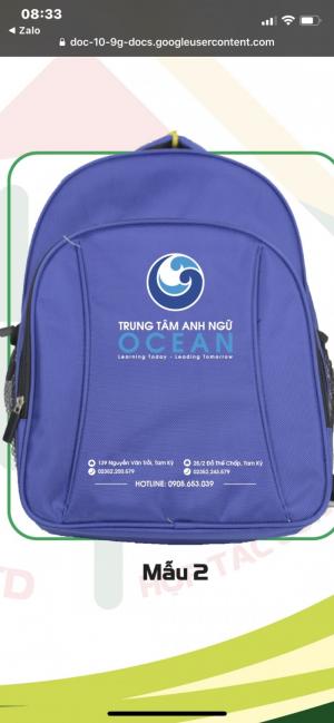balo trung tâm anh ngữ