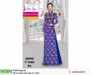 Vải áo dài in hình vảy cá T 7265