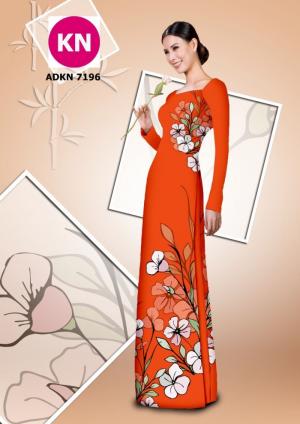 Vải bộ áo dài in đẹp KN7196 (vải áo và vải quần )