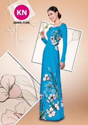 Vải bộ áo dài in đẹp KN7196 (vải áo và vải quần )