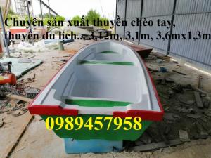 Thuyền composite khu du lịch nghỉ dưỡng, Thuyền nhựa chèo tay 3-4 người