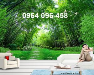 Tranh gạch 3d phong cảnh thác nước phòng khách