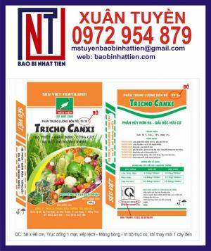 Bao phân bón in ống đồng, bao đựng phân bón giá rẻ
