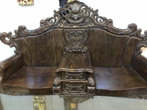 Bộ ghế hoàng gia gỗ mun đuôi công
