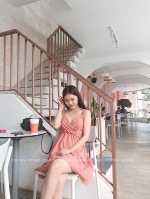 Đầm lụa hai dây