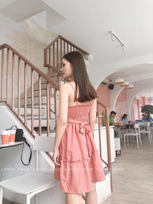 Đầm lụa hai dây