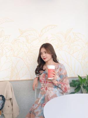 Đầm hoa tay dài