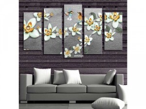 Tranh Vải Canvas bộ 5 tấm kthuoc 150x90