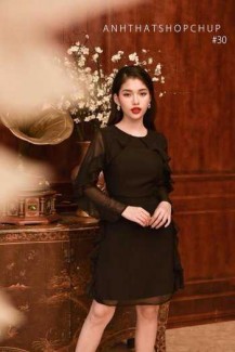 Đầm voan lá bèo