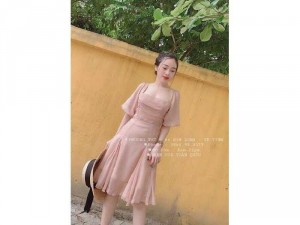 Đầm xoè tay cộ nơ xếp ngực nhẹ nhàn