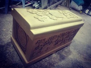 Quách gỗ trạm tứ quý
