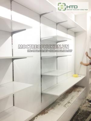 thanh ray gắn tường kết hợp tay đỡ gỗ m32m33