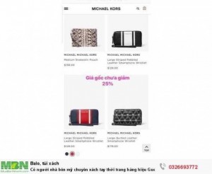 Bên mỹ chuyên xách tay thời trang hàng hiệu Guess, coach, Micheal Kors....có hoá đơn chứng từ