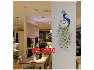 Đồng hồ trang trí Chim Công DHS386