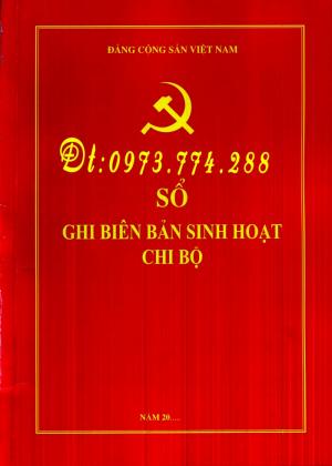 Sổ ghi biên bản sinh hoạt chi bộ mẫu chuẩn